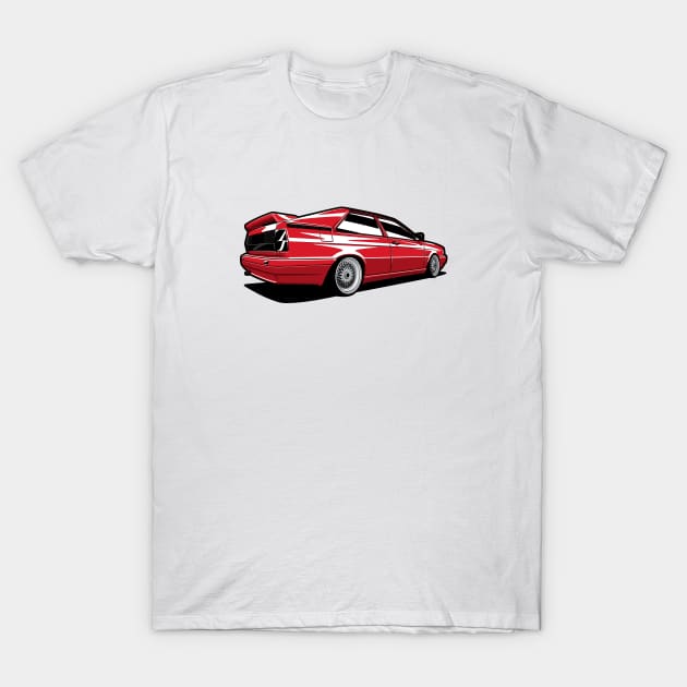 Red Coupe GT B2 1980 T-Shirt by KaroCars